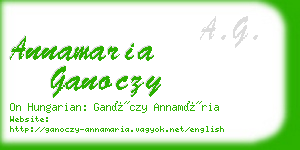 annamaria ganoczy business card